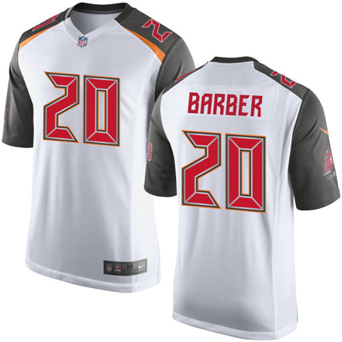 Men's Limited Ronde Barber Nike Jersey White Road - #20 NFL Tampa Bay Buccaneers